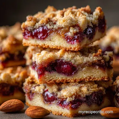 Cherry Pie Bars: Easy Crumb Recipe with Rich Almond Bakewell Flavor Recipe Card