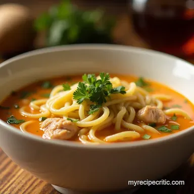 The Best Homemade Chicken Noodle Soup Recipe Recipe Card