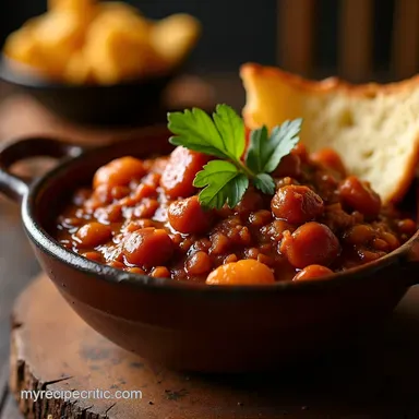 The Pub Regulars Proper Hearty Chili Recipe Deep Rich Recipe Card