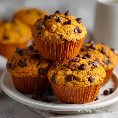 Pumpkin Chocolate Chip Muffins Ready in 30 Min Recipe Card