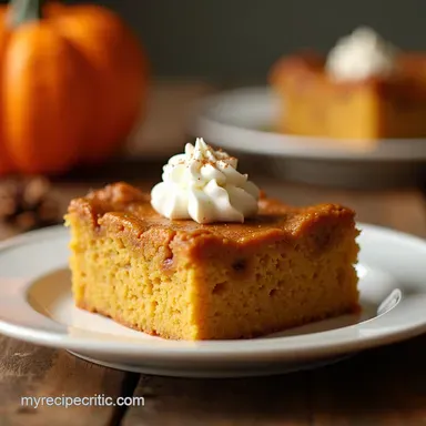 Pumpkin Pie Bread Pudding Autumn Baking Bliss Recipe Card
