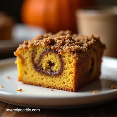 Best Moist Pumpkin Coffee Cake with Brown Sugar Crumble Recipe Card