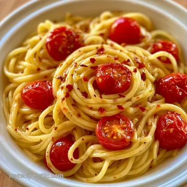 Quick Cherry Tomato Pasta in 20 Minutes Recipe Card