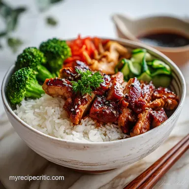 Teriyaki Chicken Bowl Pan-Seared in 20 Minutes Recipe Card