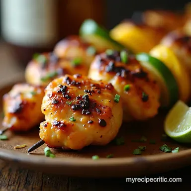 Grilled Ranch Garlic Parmesan Chicken Skewers Recipe Recipe Card