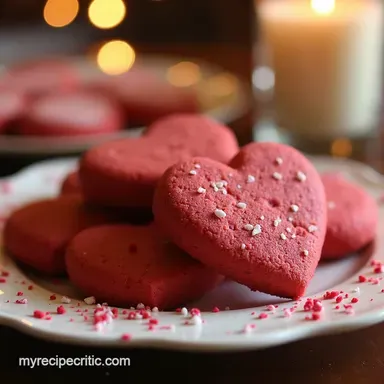 Red Velvet Heart Cookies Easy Cake Mix Valentines Recipe Card