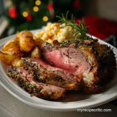 New Years Dinner: Perfect Pink Reverse-Seared Prime Rib Recipe Card