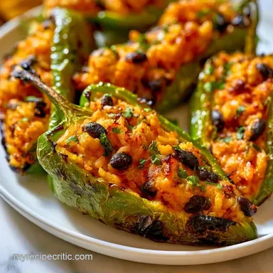 Rice Bean Anaheim Peppers for 4 Servings Recipe Card