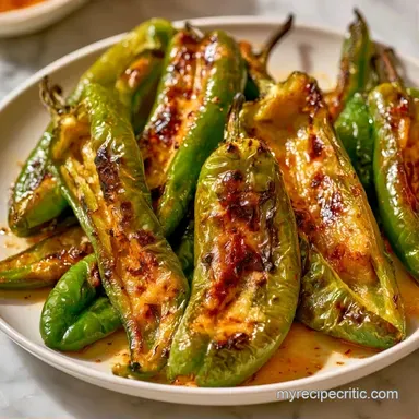 Roasted Anaheim Peppers Recipe for 4 Recipe Card
