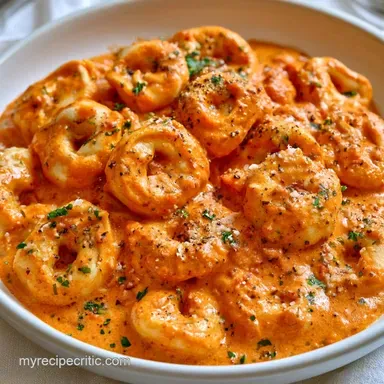 Roasted Red Pepper Tortellini: Creamy Recipe Card