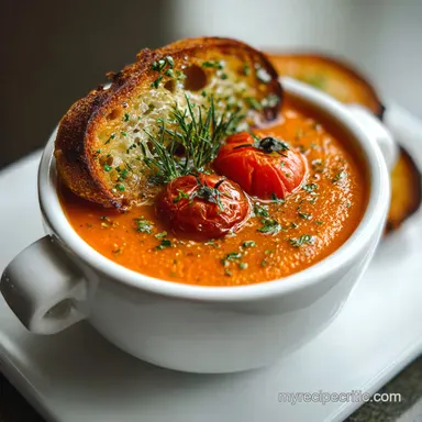 Roasted Tomato Soup: Slow-Roasted with Fresh Tomatoes Recipe Card