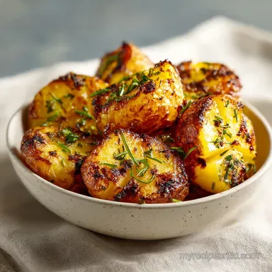 Rosemary Garlic Smashed Potatoes in 35 Min Recipe Card