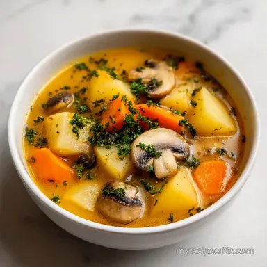 Russian Potato Mushroom Soup: 6 Servings