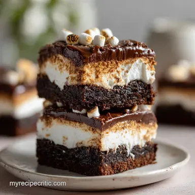 S'mores Brownie Bars: Crispy Baked in 55 Minutes Recipe Card