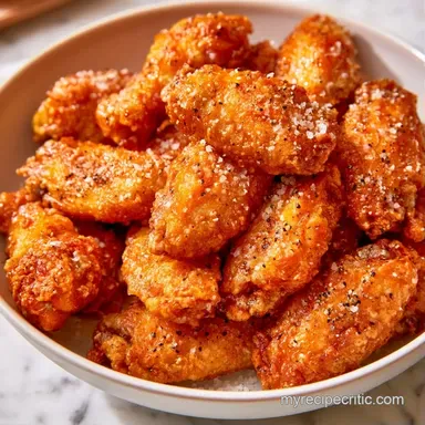 Salt Pepper Chicken Wings for 4 Servings Recipe Card
