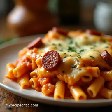 The Best Italian Sausage Baked Ziti Recipe with Ricotta Recipe Card