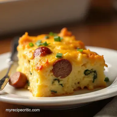 The Best Crack Breakfast Casserole Recipe Cheesy SausageLoaded Recipe Card