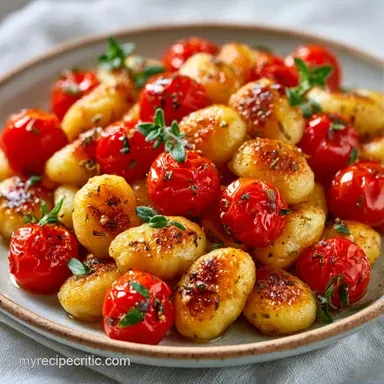 Sheet Pan Cherry Tomato Dinner in 25 Min Recipe Card