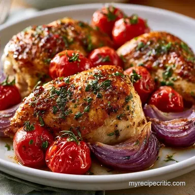 Sheet Pan Chicken Tomatoes for 4 Servings