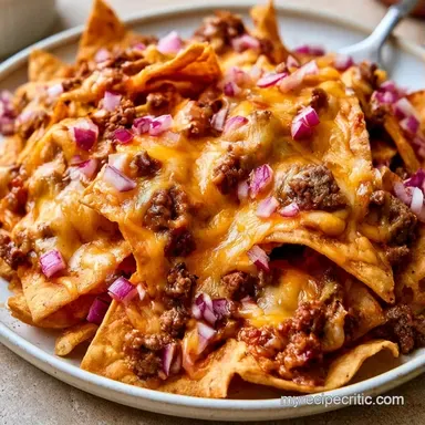 Sheet Pan Game Day Nachos in 25 Minutes Recipe Card