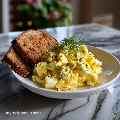 Simple Egg Salad Recipe: Velvety Deli Style Lunch Recipe Card