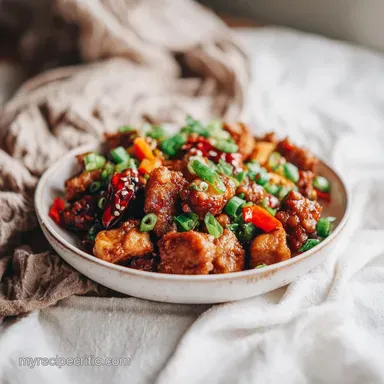 Skinny Slow Cooker Kung Pao Chicken for 4 Servings Recipe Card