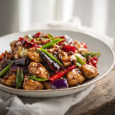 Skinny Slow Cooker Kung Pao Chicken for 4 Servings