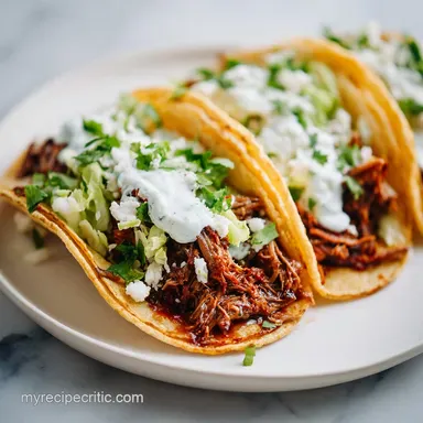 Slow Cooker Beef Carnitas Tacos: Crispy and Slow-Cooked Recipe Card