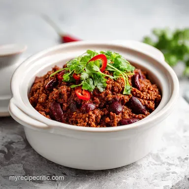 Easy Slow Cooker Chilli Con Carne for 8 Servings