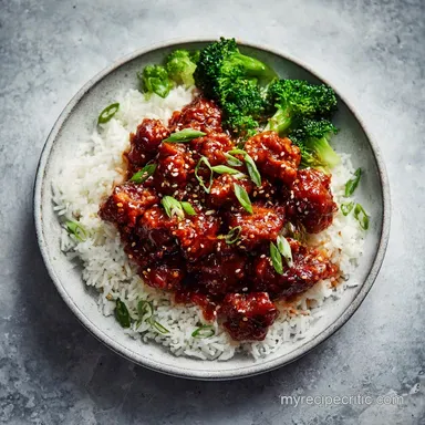 Slow Cooker General Tsos Chicken for 4 Servings