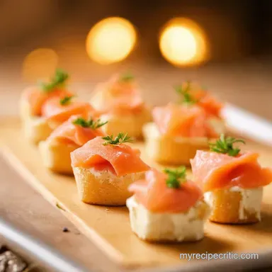 Smoked Salmon Cream Cheese Bites Easy Canap&eacute; Recipe Recipe Card