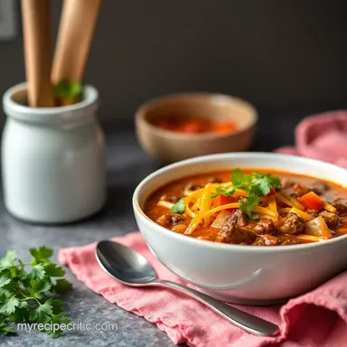 Speedy Beef Taco Soup Your Weeknight Fiesta Recipe Card
