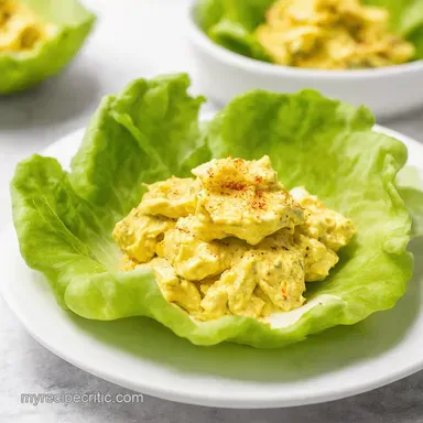 Speedy Keto Deviled Egg Salad Lettuce Wraps Quick Lunch Recipe Card