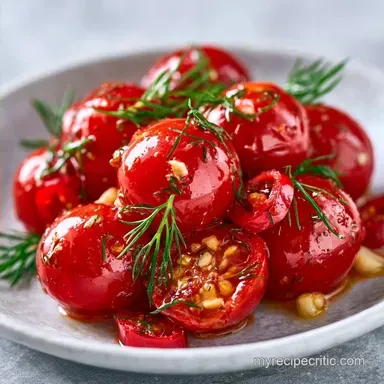 Spicy Cherry Tomato Pickle for 4 Jars
