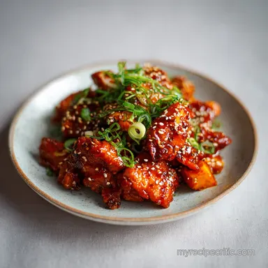 Spicy Korean Chicken: 20 Minute Stir Fry Recipe Card