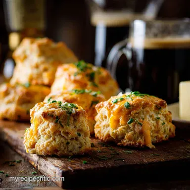 St Patricks Day Snack: Easy Cheesy Stout Scones (Ready in 35 Mins) Recipe Card