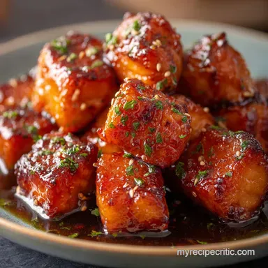 Honey Glazed Salmon Bites: Sticky, 15-Minute Easy Weeknight Meal Recipe Card