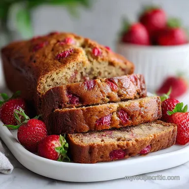 Strawberry Banana Bread for 10 Servings