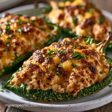 35-Minute Stuffed Anaheim Peppers Recipe Card