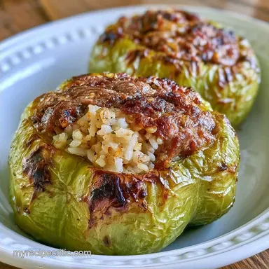 Stuffed Anaheim Peppers with Ground Beef