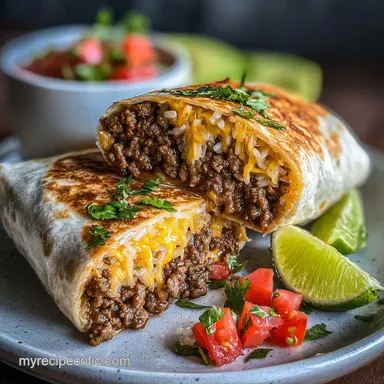 Stuffed Beef Burrito for 4 Servings