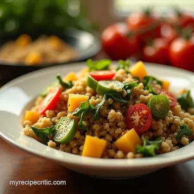 Easy Quinoa Salad Sunshine in a Bowl Recipe Card
