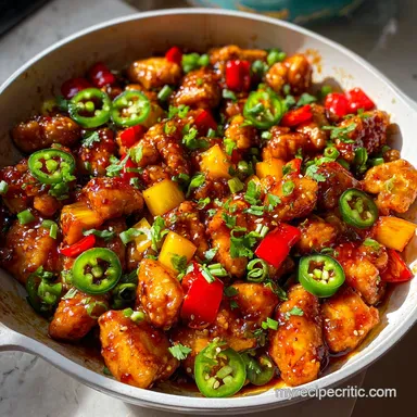 Sweet Chili Chicken Skillet Recipe: Crispy Baked Recipe Card