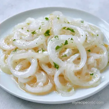 Sweet White Onion Salad with Vinegar