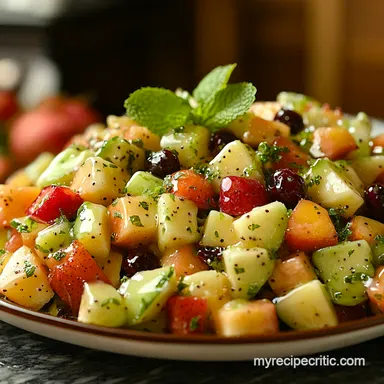 The Very Best Fruit Salad My Secret VanillaLime Glaze for Summer Recipe Card