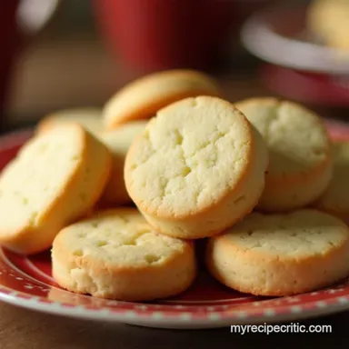 The Best 3Ingredient Buttery Shortbread Cookies Recipe Card