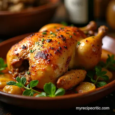 Juicy chicken in the oven Garlic Herb Roast Recipe Recipe Card