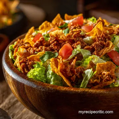 Easy Doritos Taco Salad Recipe The Ultimate Potluck Crunch No Soggy Bits Recipe Card