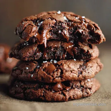 Proper Thick Chewy Double Chocolate Chip Cookies Brown Butter Fudge Recipe Card