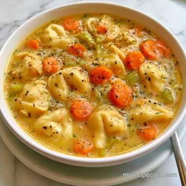 Tortellini Soup with Chicken: One-Pot